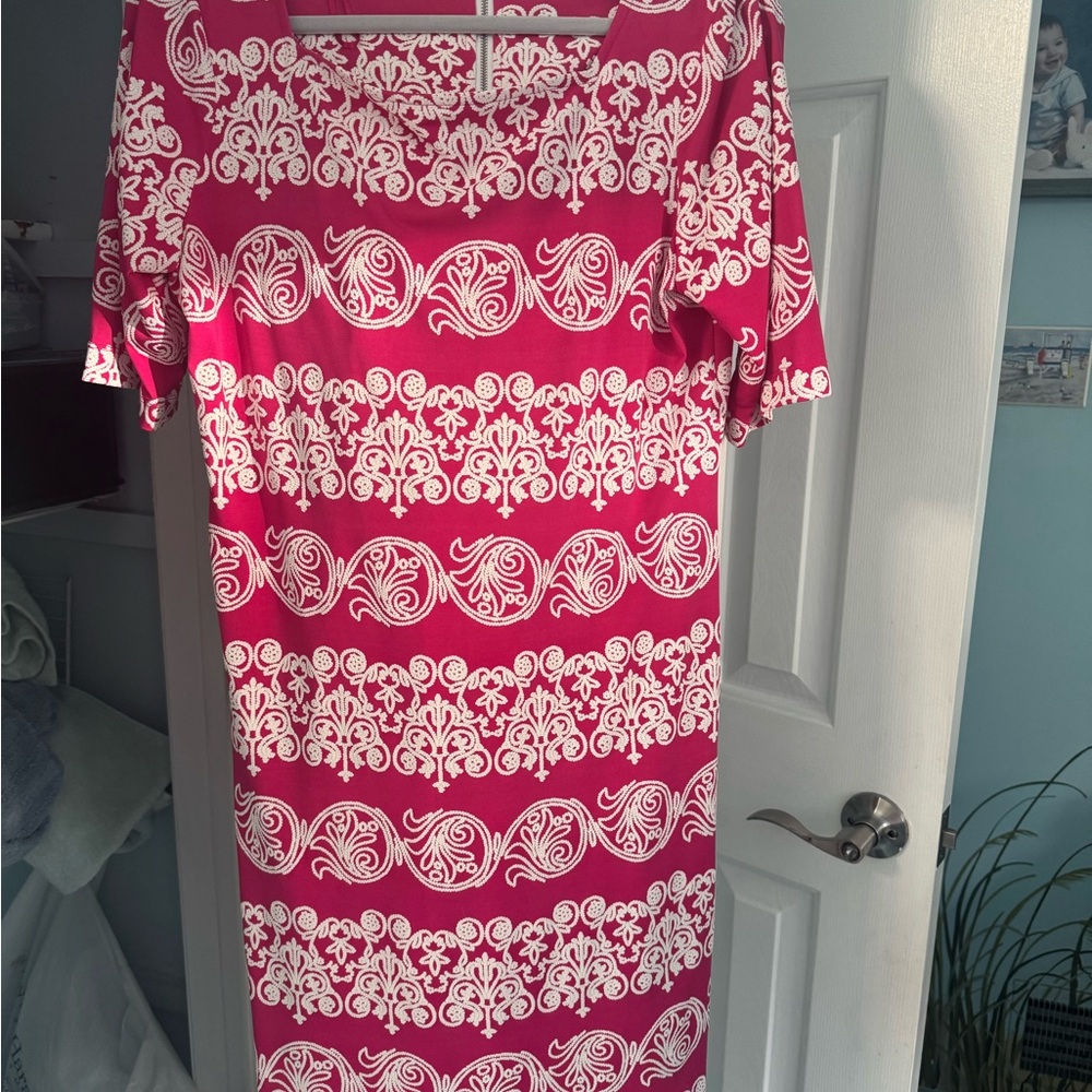 Tiana B. Pink and White Floral Dress